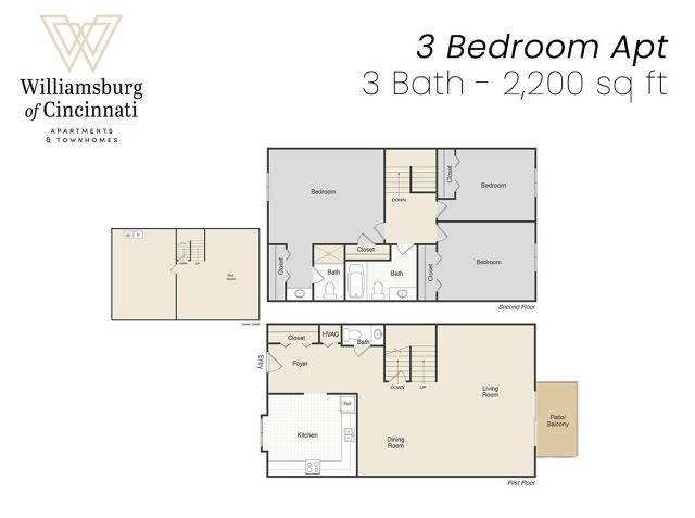 3 bed 3 bath apartment