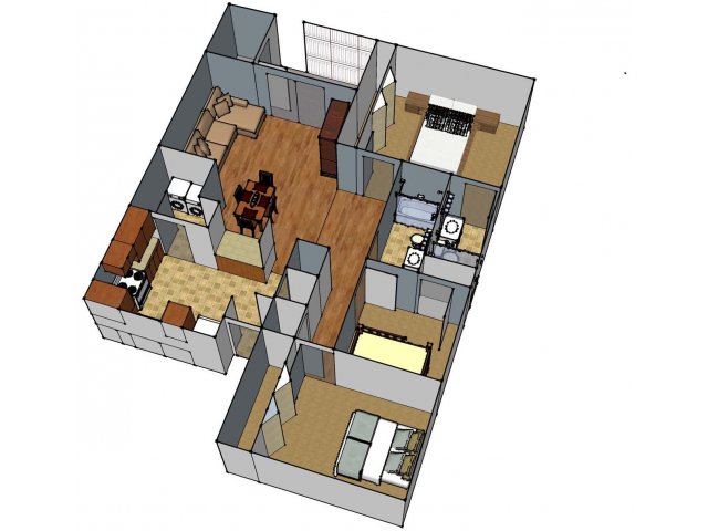 Floor Plan 11 | Apartments For Rent In Leesville LA | Timber Ridge Apartments