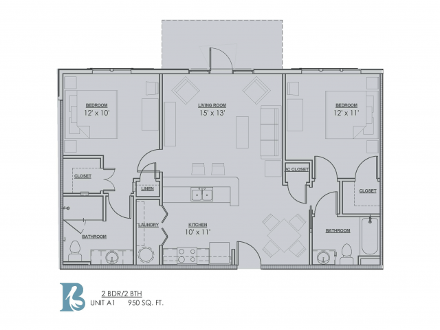Floor Plan 3 | Apartments Baton Rouge | Bayonne at Southshore