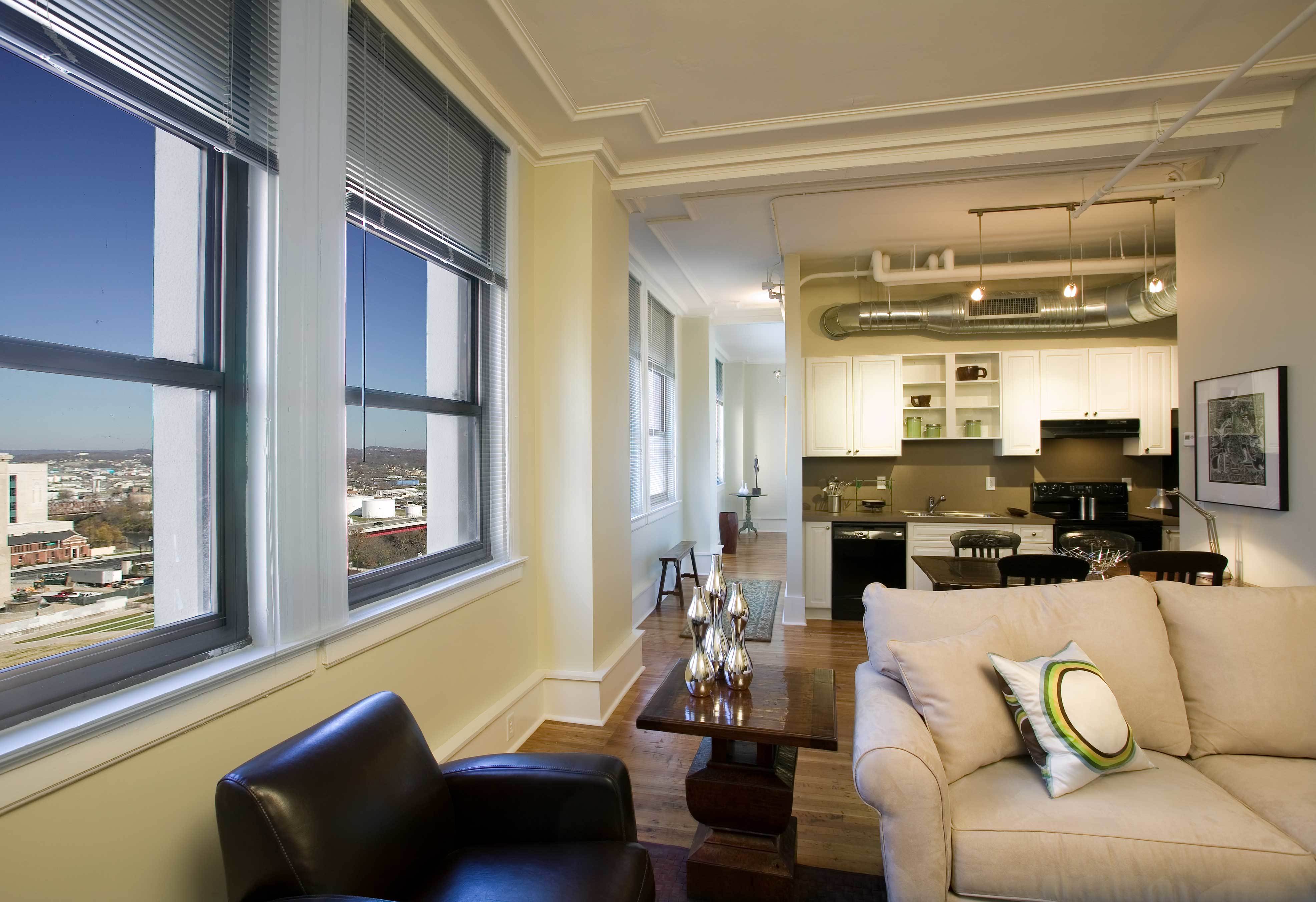 open plan interior living space
