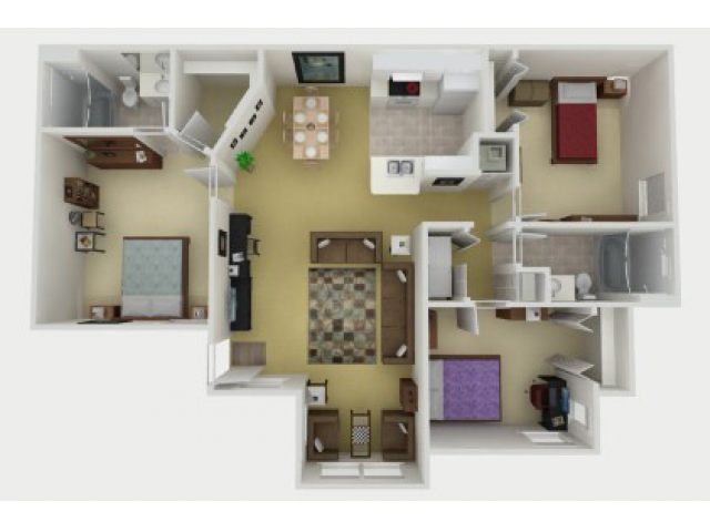 3 bed / 2 bath apartment in jacksonville fl | deerfield apartments