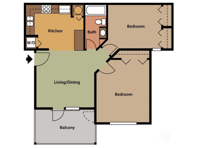 Two Bedroom One Bath Upgrade