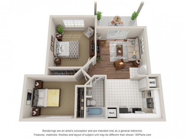 1 And 2 Bedroom Apartments In Tampa Fl Floor Plans