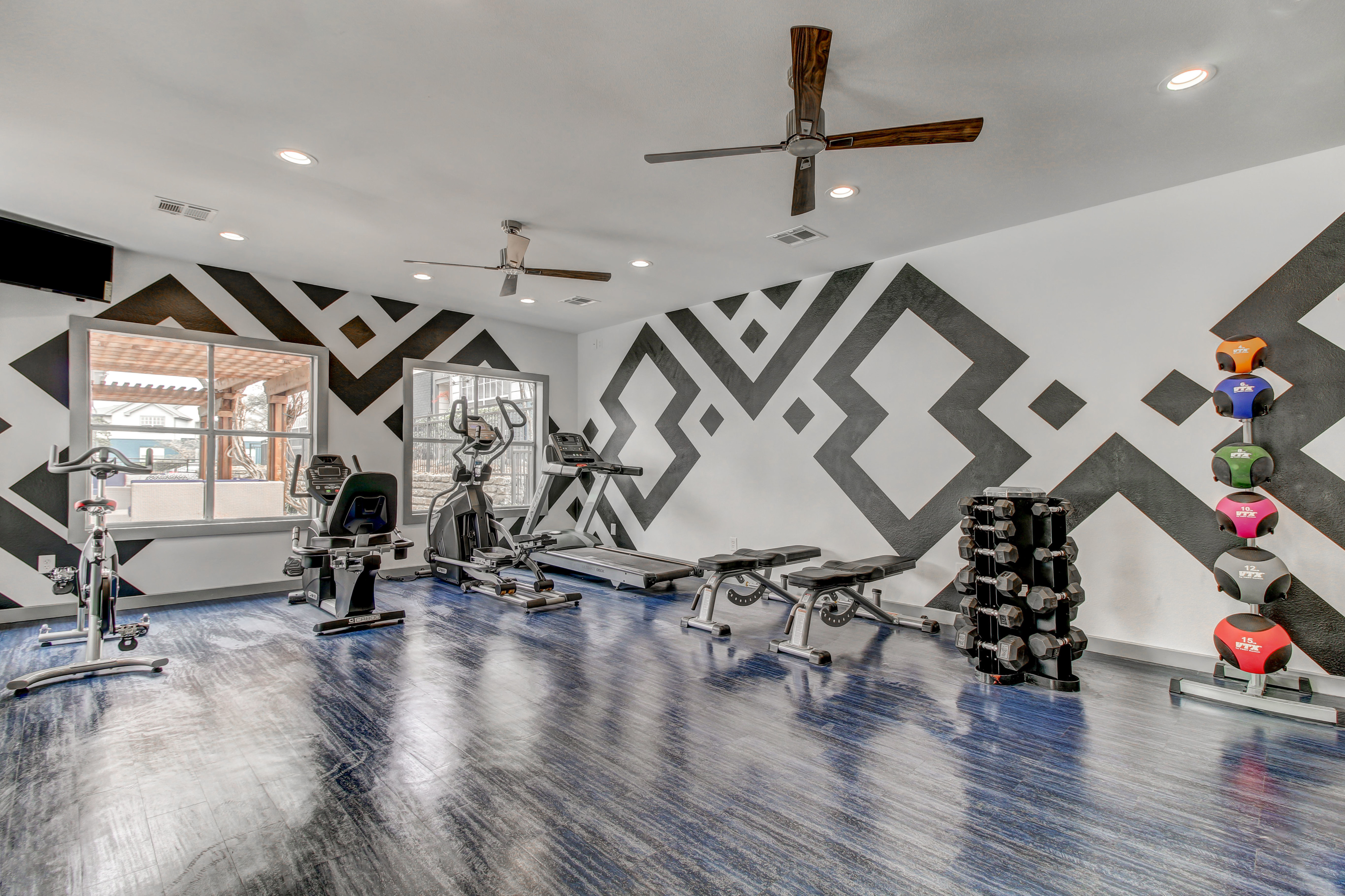 Fully Equipped Fitness Center with cardio machines