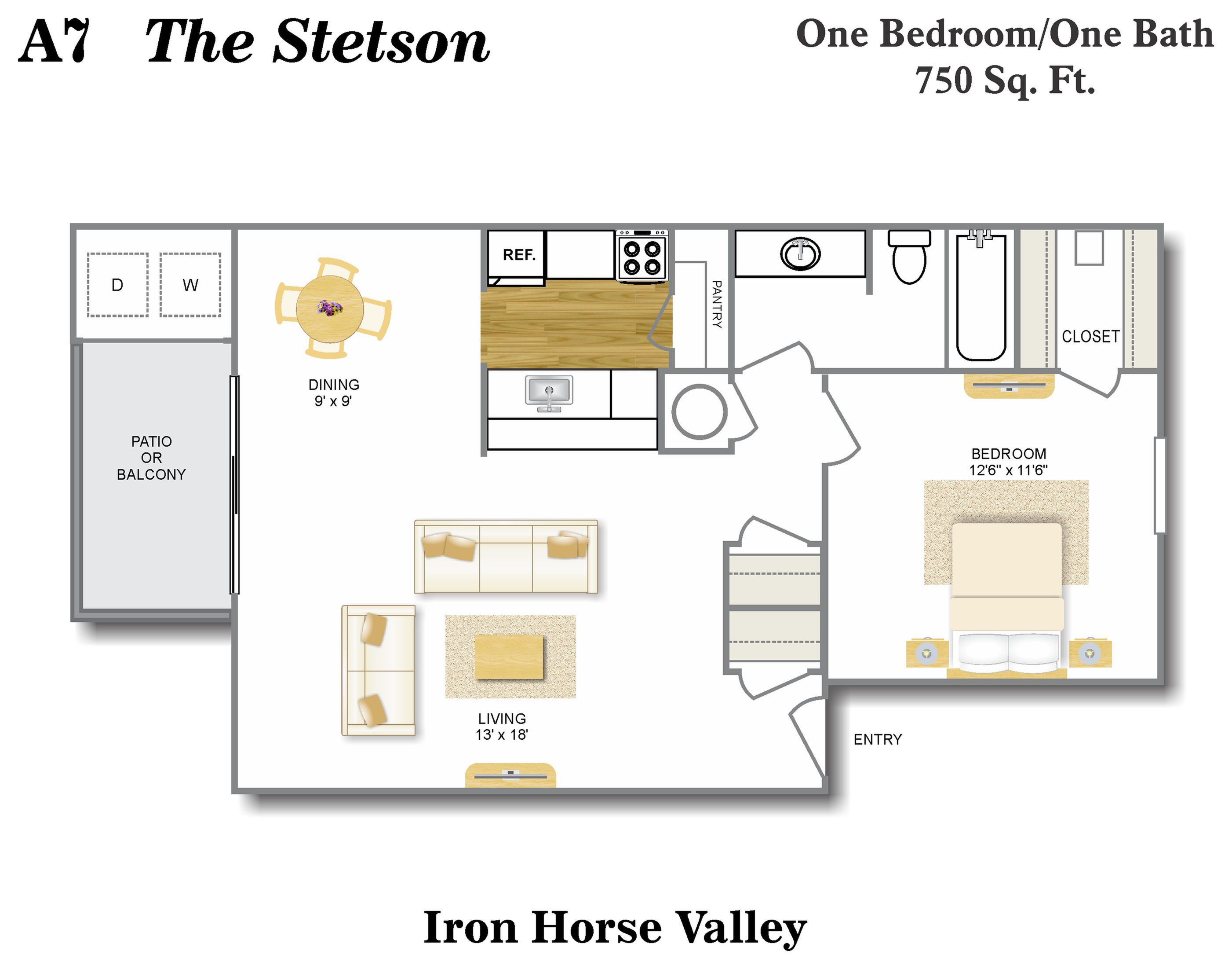 Floor Plans Pricing 1 2 Bedrooms Iron Horse Valley Apartments