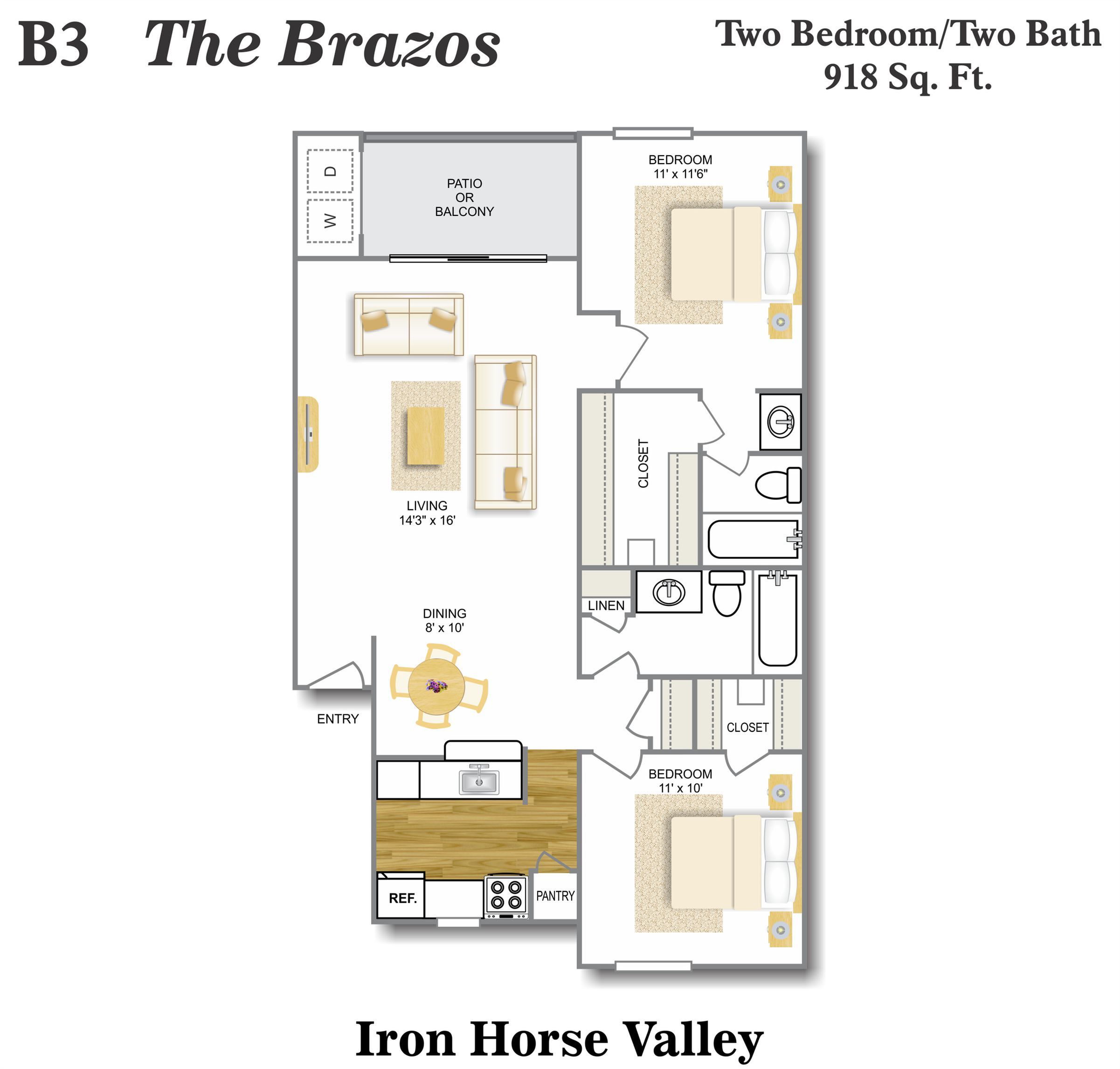 Floor Plans Pricing 1 2 Bedrooms Iron Horse Valley Apartments