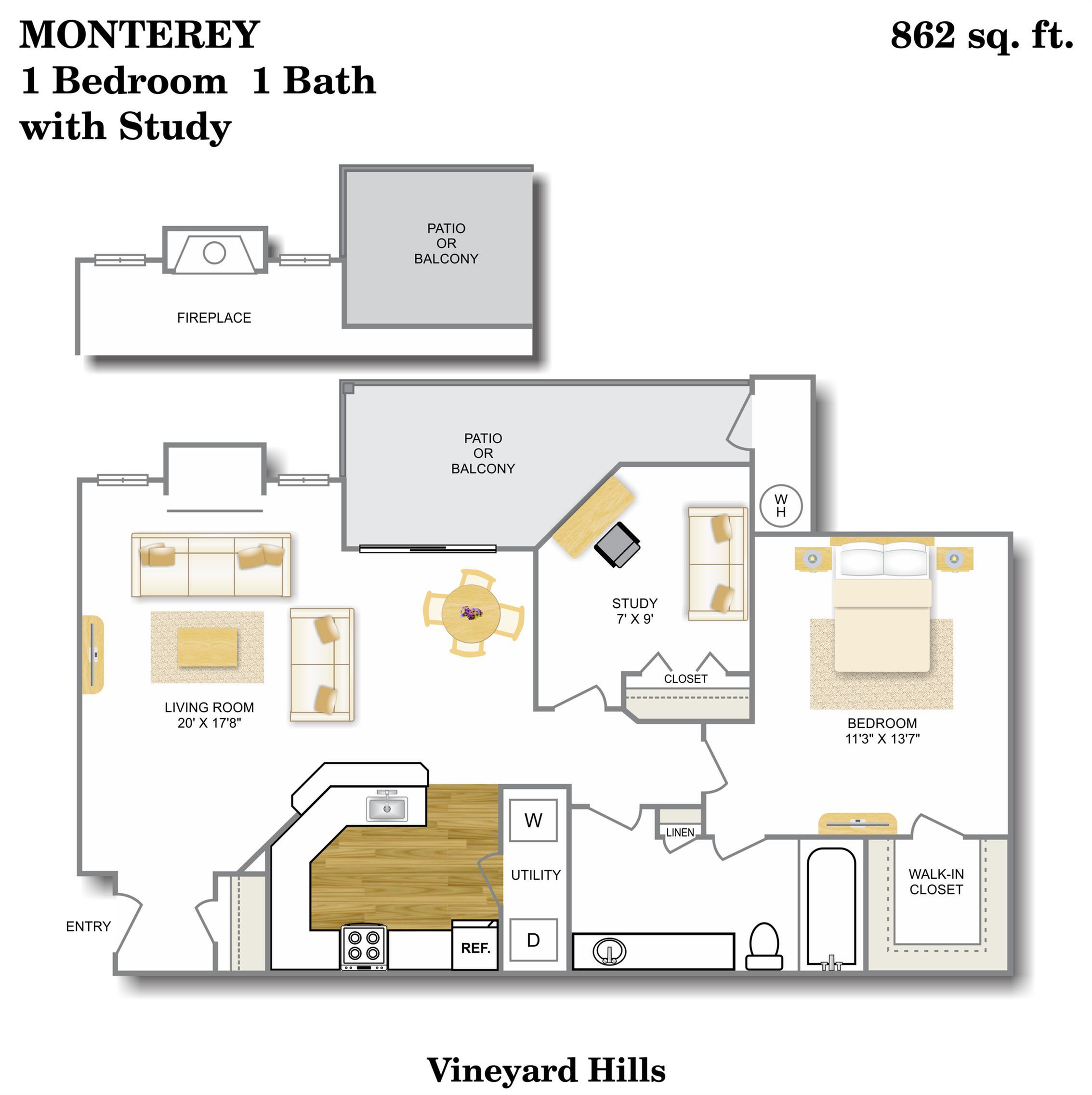 Floor Plan Availability Pricing Vineyard Hills Apartments