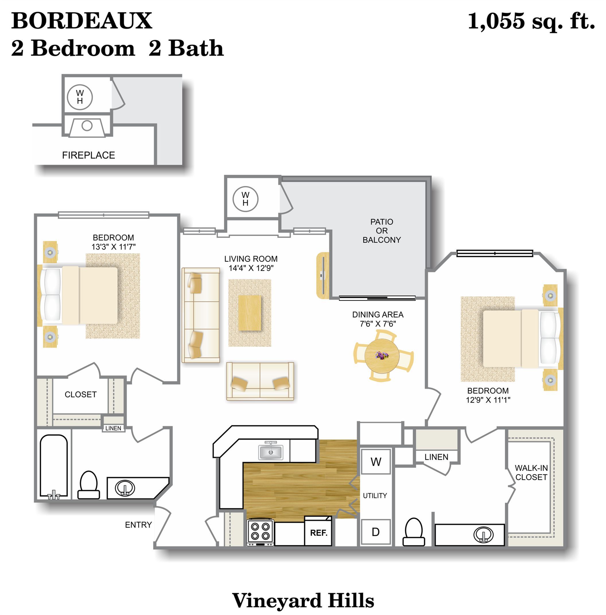 Floor Plan Availability Pricing Vineyard Hills Apartments