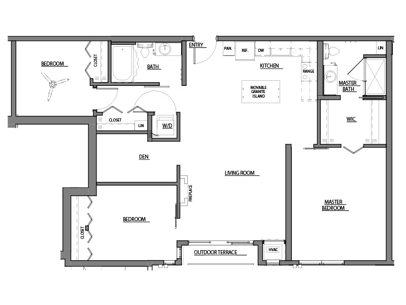 Three Bedroom Two Bath D3 3 Bed Apartment Morrow Park