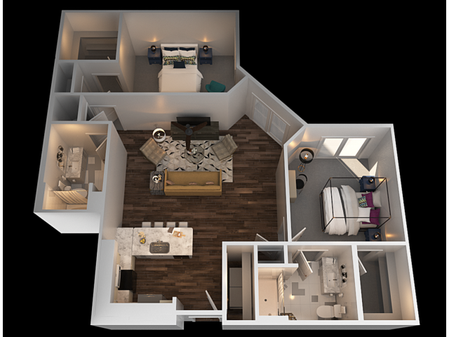 G 2 Bedroom Floor Plan | Luxury Apartments In Towson MD | The Southerly