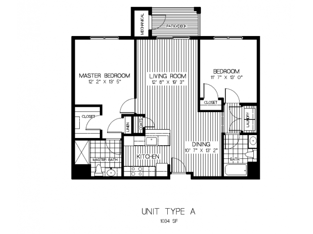 2 Bedroom Floor Plan | Apartments Canton MA | Residences at Great Pond