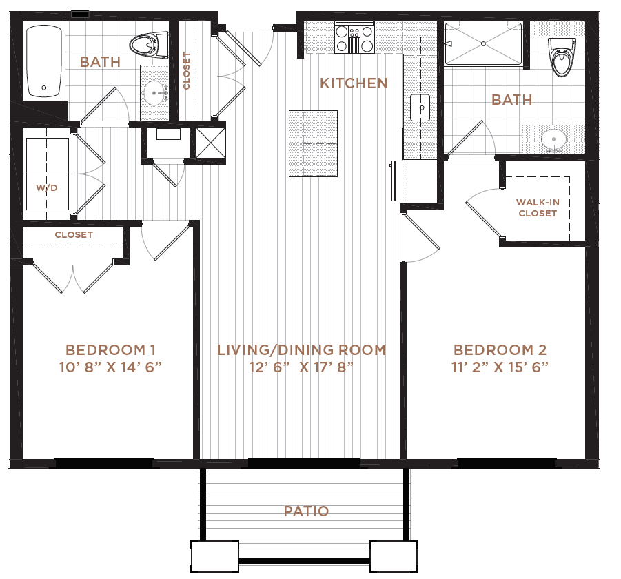 Floor Plan 7 | Studio Apartment Nashua NH | Corsa