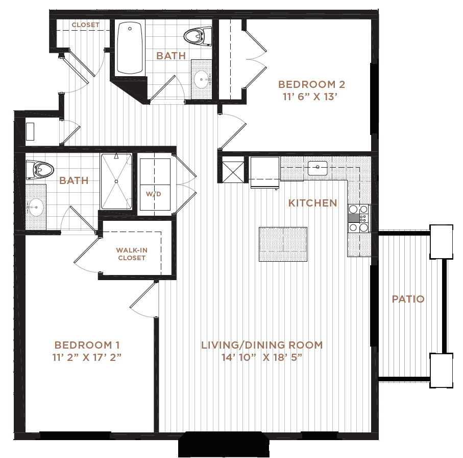 Floor Plan 13 | Nashua NH Apartments | Corsa