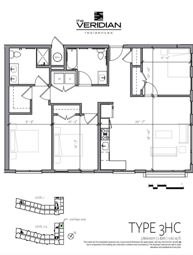 3 Bdrm Floor Plan | Portsmouth NH Luxury Apartments | Veridian Residences