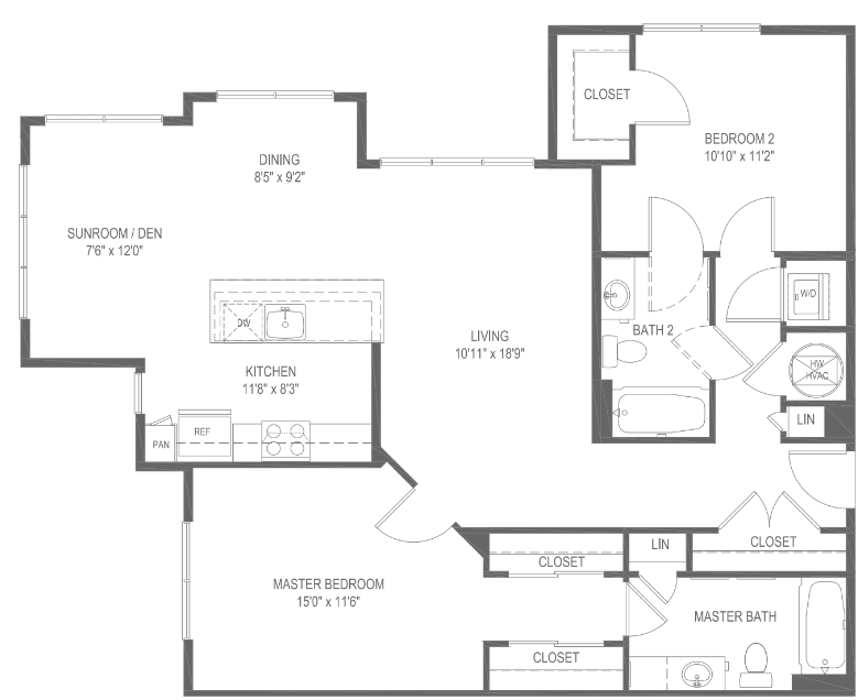 The Greenbriar - Villas | 2 Bed Apartment | The View at Mill Run