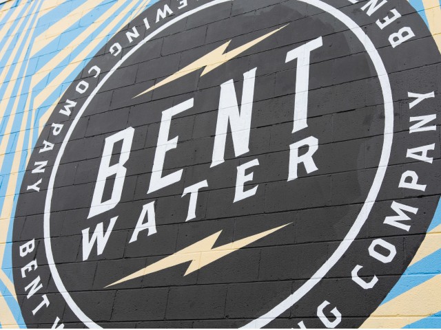 Bent Water Brewing logo wall