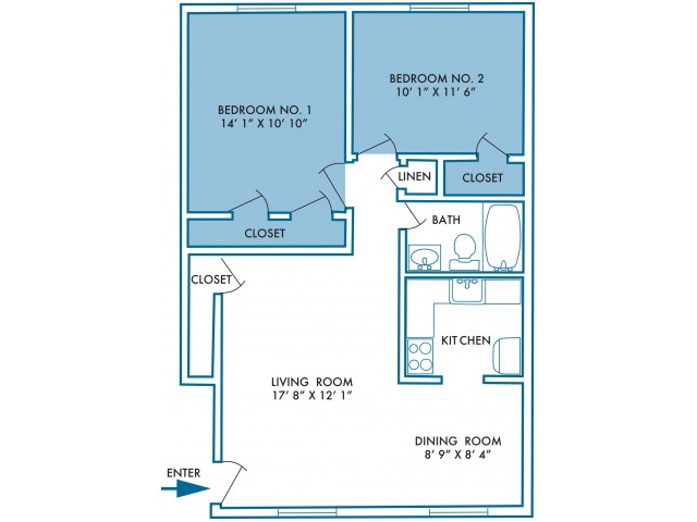 2 Bed 1 Bath Apartment In Hampton Va Mallory Apartments 0 For The 2 Bedroom Floor Plan