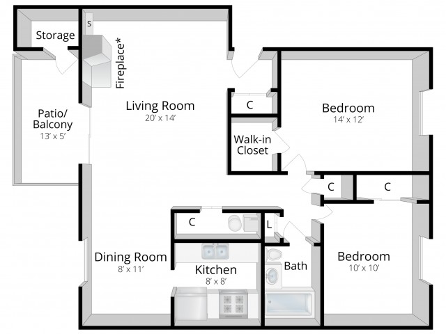Two Bedroom One Bath Apartments ashley pointe apartments | brochure Two Bedroom One Bath Apartments ashley pointe apartments | brochure