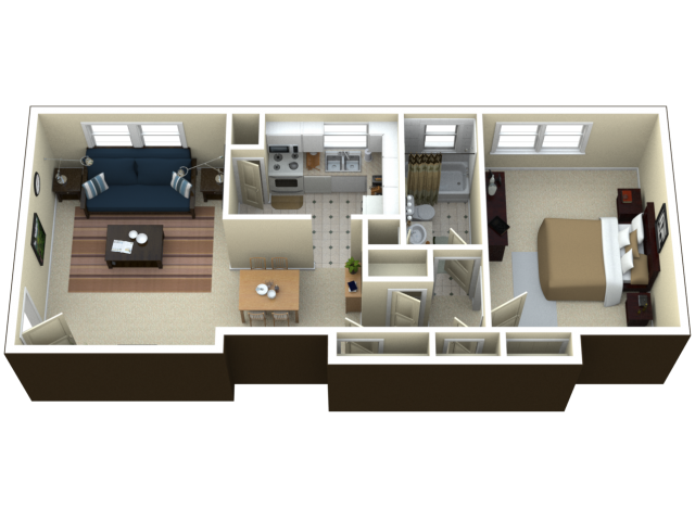 500 Square Feet 1 Bedroom Apartment Interior Design Ideas