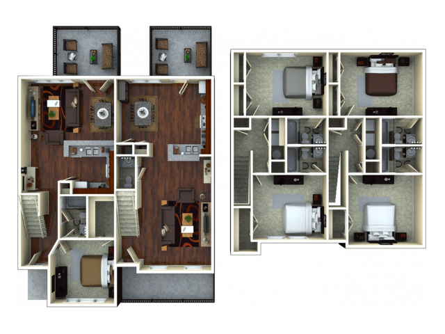 Floor Plans | UA Student Housing | Cottages at Tamaha