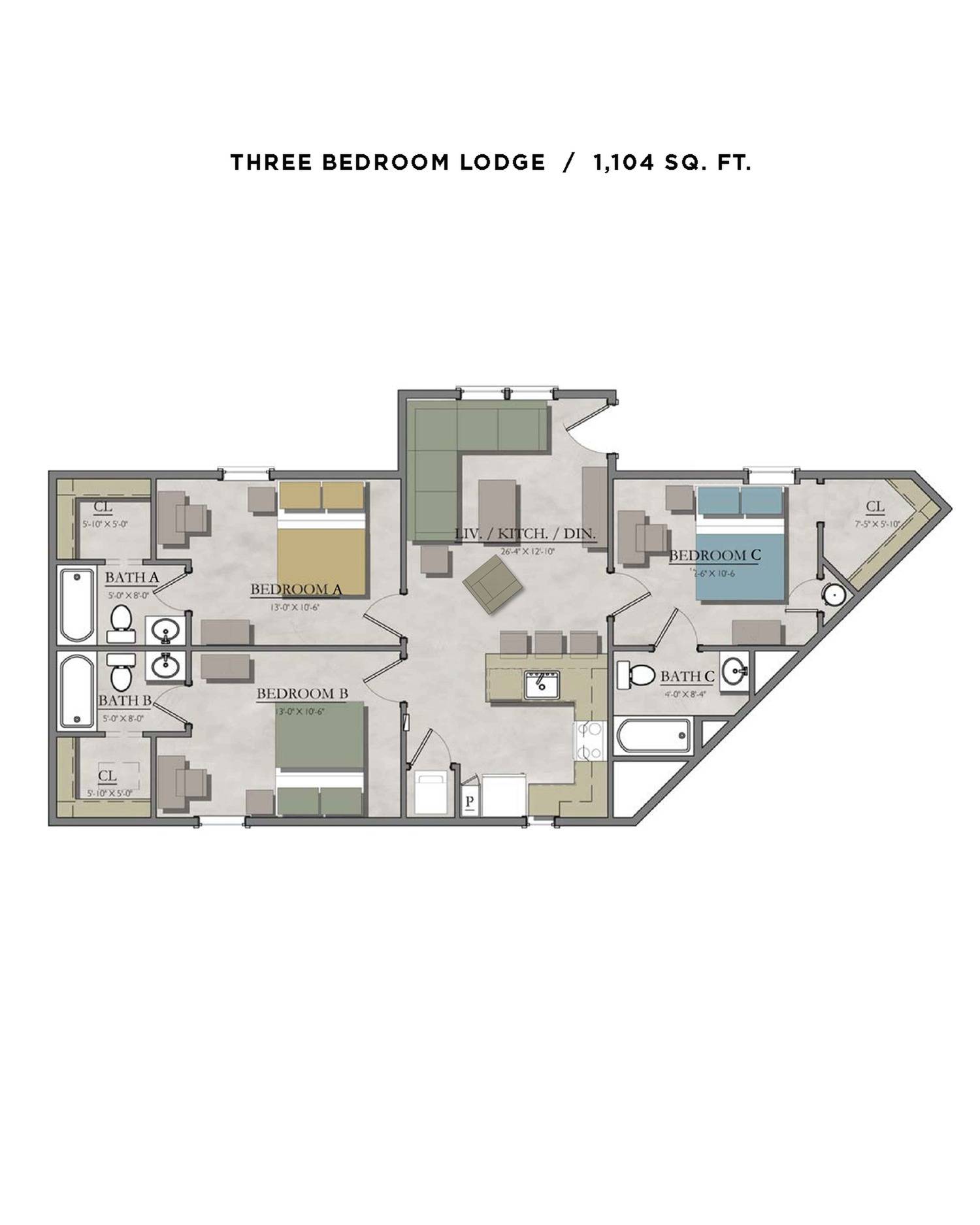3 bedroom lodge