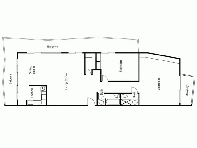 Deluxe 2br 2ba 2 Bed Apartment Hopkins House Apartments