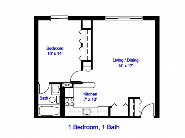 1 Bed 1 Bath Apartment In Pittsburgh Pa Highland Plaza