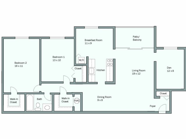 1 2 And 3 Bedroom Apartment Floor Plans In Alexandria Va
