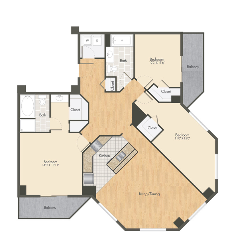 3 Bed 2 Bath Apartment In Denver Co Ballpark Lofts Apartments C4
