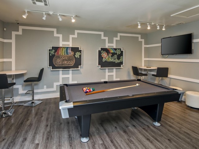 The Glenn-Interior | Game Room with Pool Table