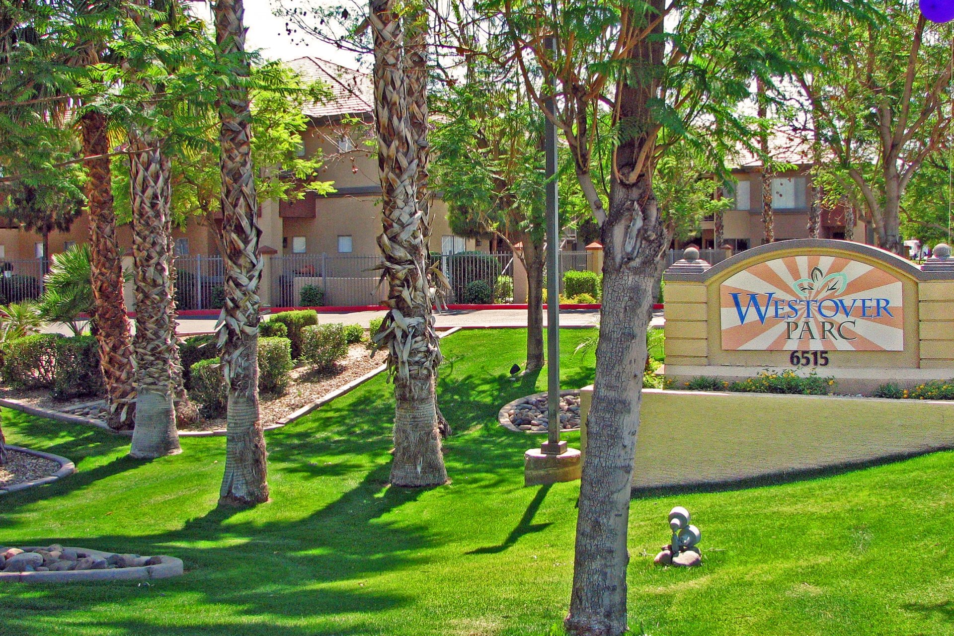 Westover Parc Apartments Phoenix, AZ signage and landscaping