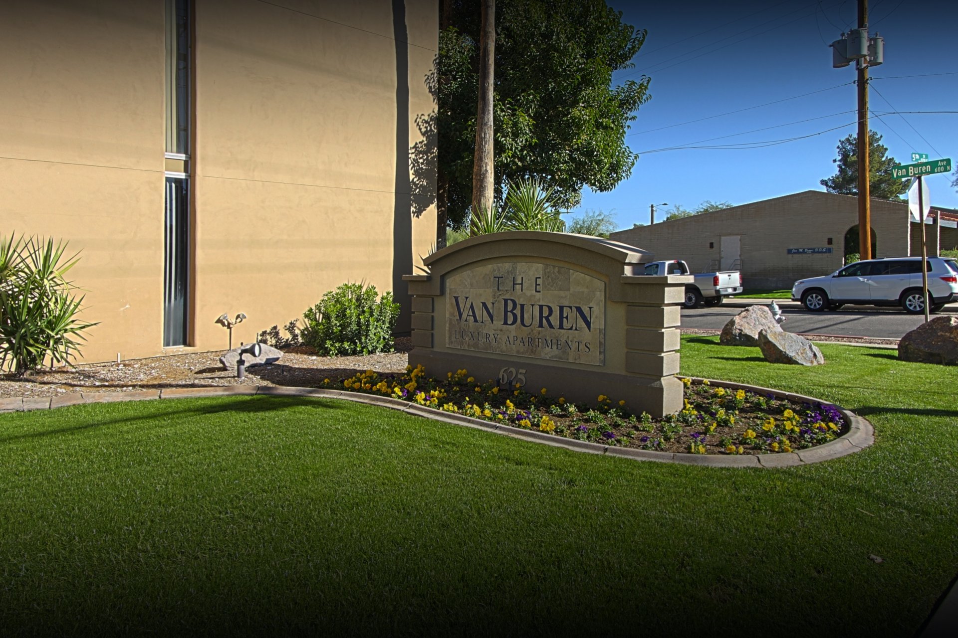 Van Buren Apartments Tucson, AZ signage
