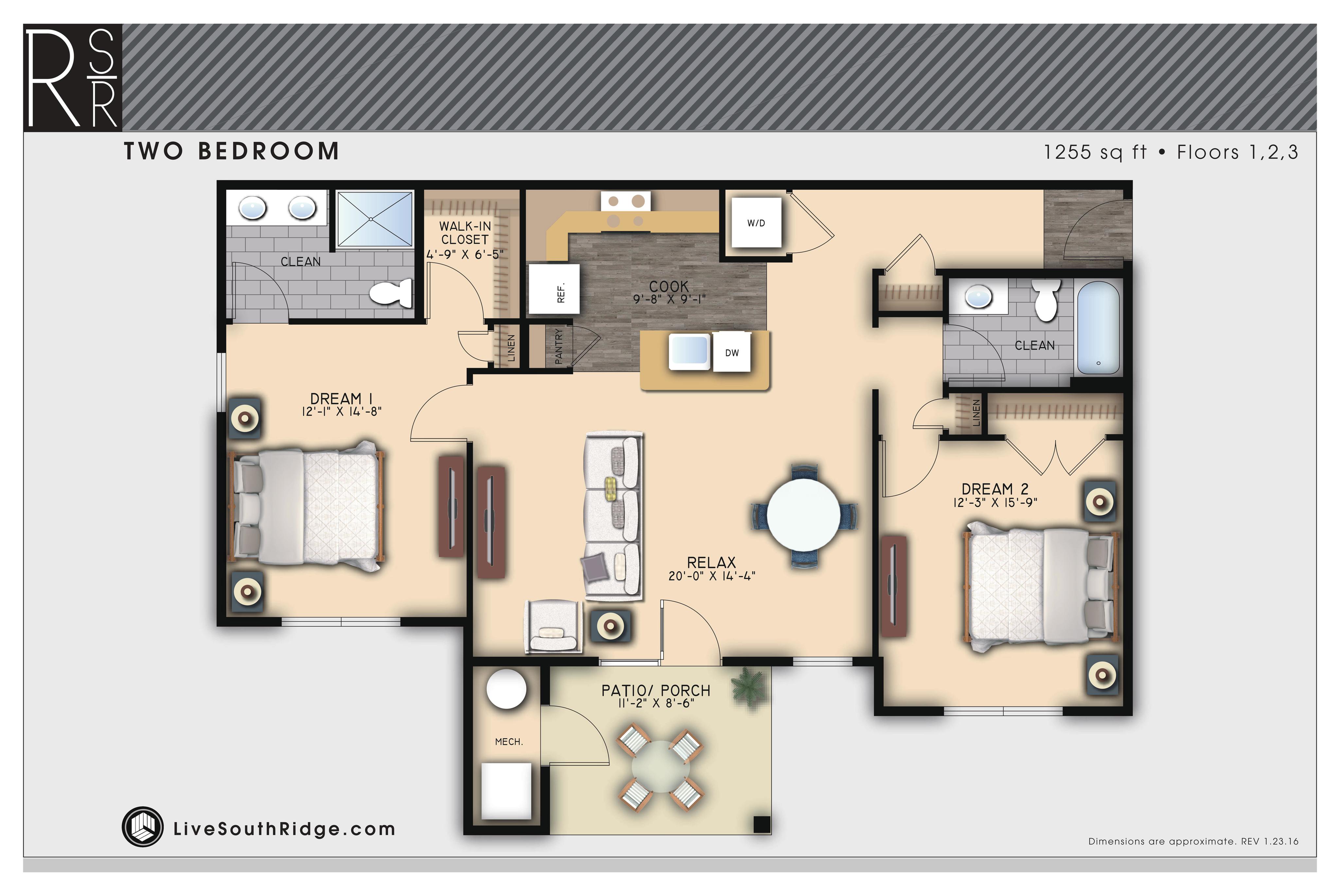 2 Bedroom 2 Bed Apartment The Reserve At South Ridge Phase L