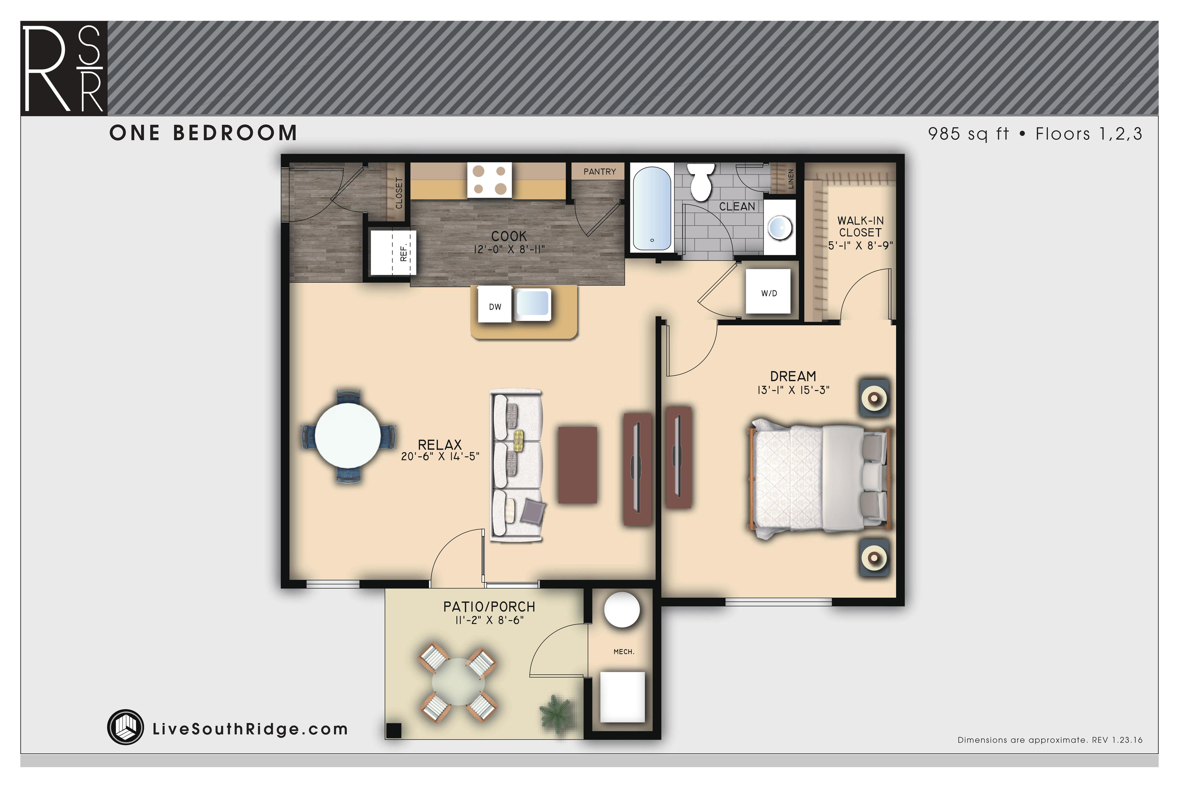 1 Bedroom 1 Bed Apartment The Reserve At South Ridge Phase Ll