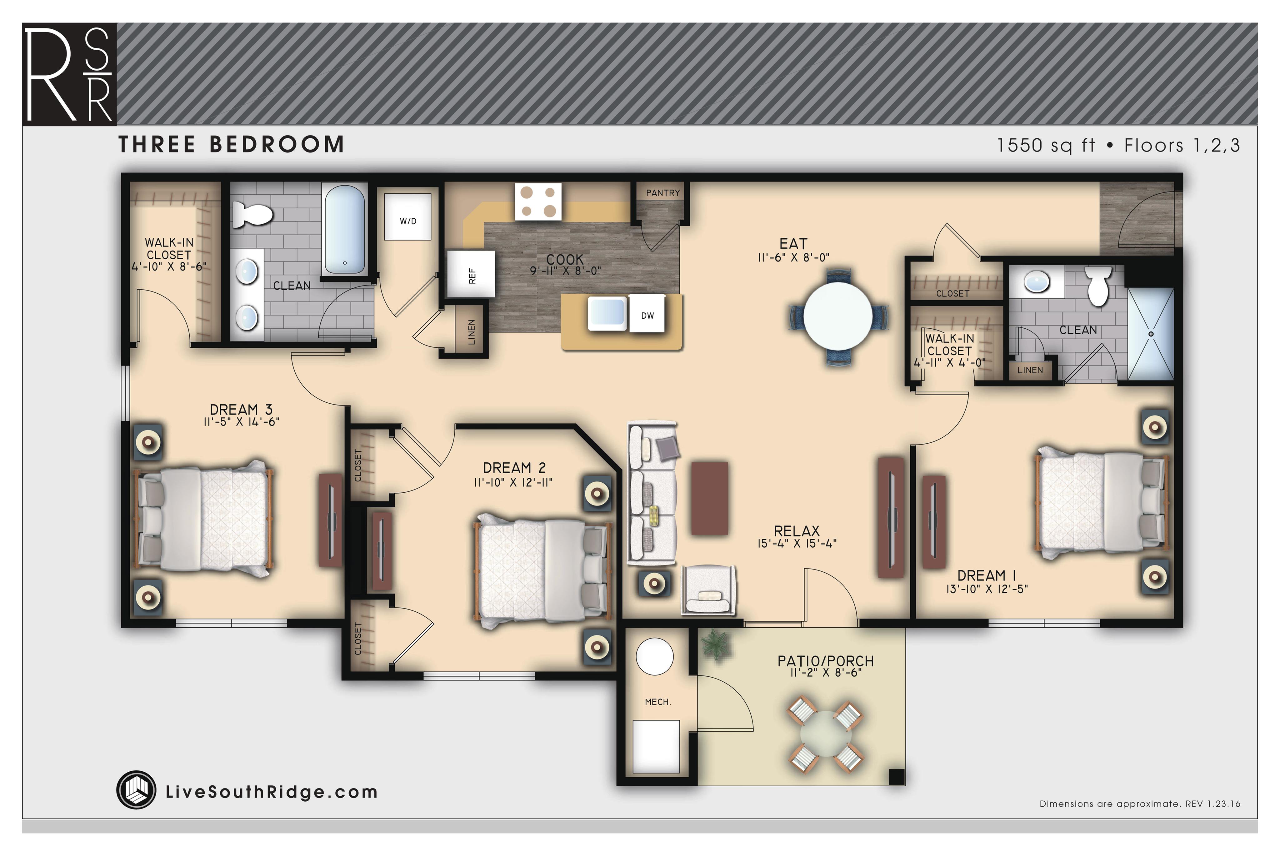 3 Bedroom 3 Bed Apartment The Reserve At South Ridge Phase Ll