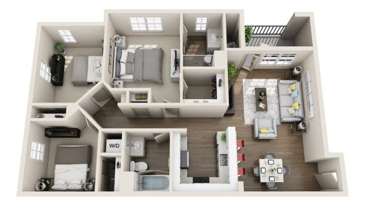 Arrive Los Carneros Apartments For Rent Goleta CA 93117 Floor Plan