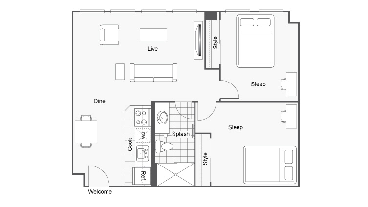 The Icon Student Housing St Louis MO 63103 Floor Plan