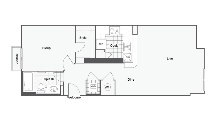 Floor Plan 7 | Apartments Near GSU | Dwell ATL