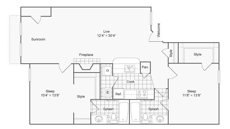 Floor Plan | ReNew Chesterfield Apartment Homes for Rent in Chesterfield MO 63017