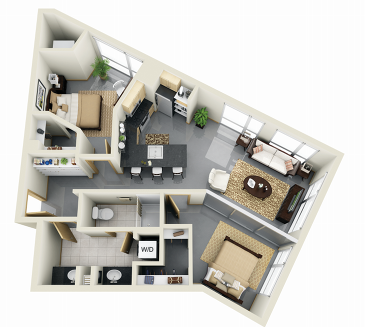 Floor Plan 16 | Luxury Apartments Minneapolis MN | Solhaus Apartments