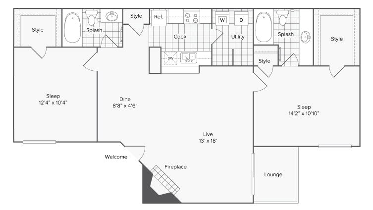 Floor Plans | ReNew North Park Apartment Homes for Rent in Midland TX 79707