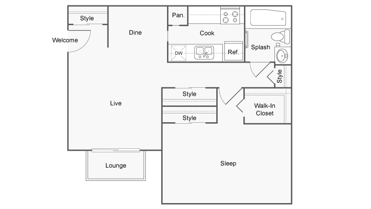 Floor Plan Images | ReNew Hyde Park Apartment Homes for Rent in Midland TX 79707