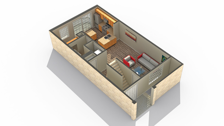 2 Bedroom Floor Plan | Apartments Near Lombard IL | ReNew Downer\'s Grove