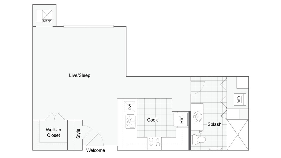 Floor Plan Image | 1910 on Water Apartment Homes for Rent in Milwaukee WI 53202