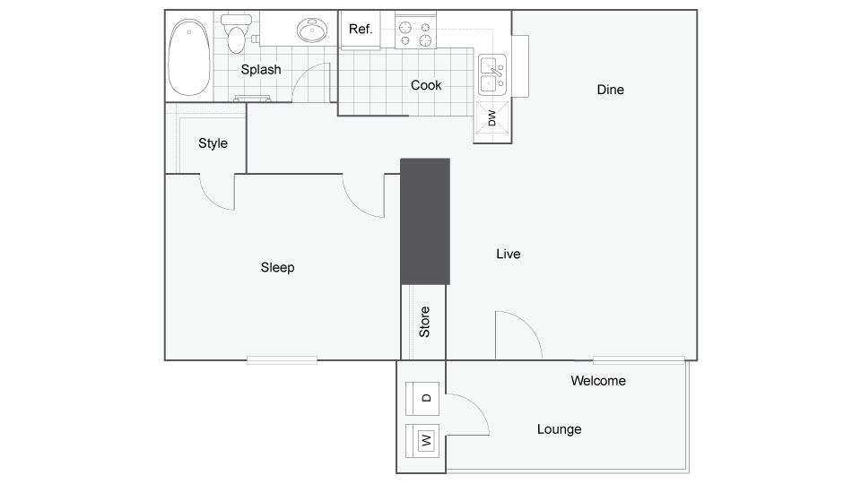 Floor Plan Layout | ReNew Fairmont Park Apartment Homes for Rent in Midland TX 79707