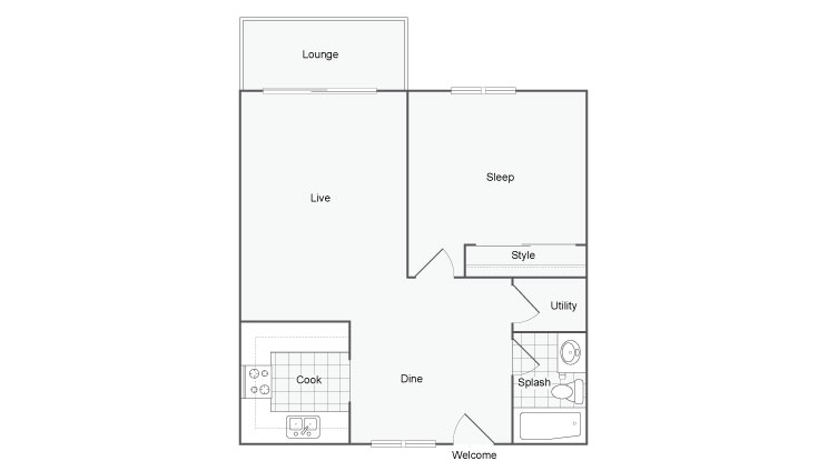 Floor Plan 2 | Apartments In Port Orchard WA | The Clubhouse at Port Orchard