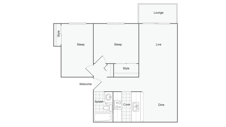 Floor Plan 5 | Port Orchard WA Apartments | The Clubhouse at Port Orchard