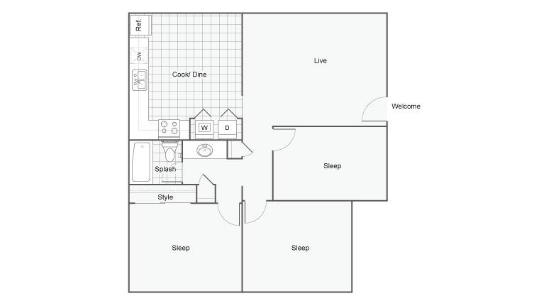 Floor Plan 7 | Apartments In Port Orchard WA | The Clubhouse at Port Orchard