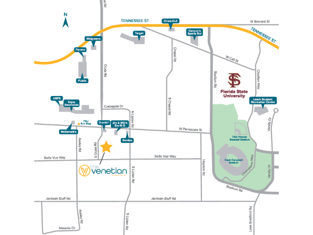 Location of The Venetian Student Living