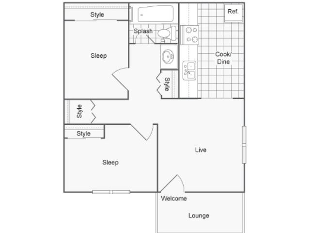 Floor Plan 4 | Port Orchard Apartments | The Clubhouse at Port Orchard